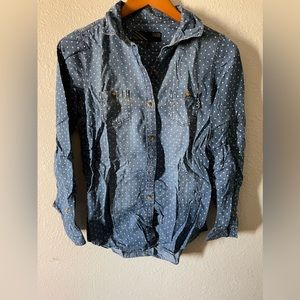 Vans small polka dot denim button up